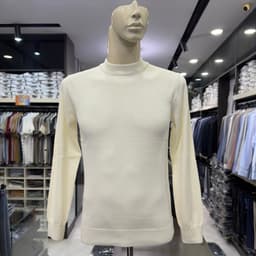 Áo len nam Owen màu be cổ tròn regular fit ALC266516_BE 1