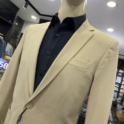 Áo blazer nam Áo vest nam Owen 2 lớp màu be regular fit 1 khuy cao cấp BLR265703 2