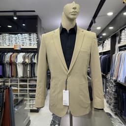 Áo blazer nam Áo vest nam Owen 2 lớp màu be regular fit 1 khuy cao cấp BLR265703 6