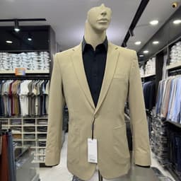 Áo blazer nam Áo vest nam Owen 2 lớp màu be regular fit 1 khuy cao cấp BLR265703 1