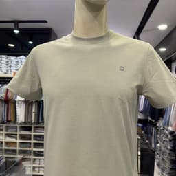 Áo thun nam áo T-shirt nam Owen ngắn tay màu rêu regular fit vải cotton TSN266709 3
