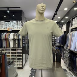 Áo thun nam áo T-shirt nam Owen ngắn tay màu rêu regular fit vải cotton TSN266709 6