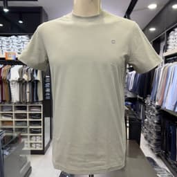 Áo thun nam áo T-shirt nam Owen ngắn tay màu rêu regular fit vải cotton TSN266709 4