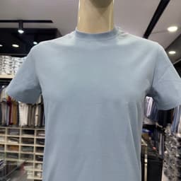 Áo thun nam áo T-shirt nam Owen ngắn tay màu xanh regular fit vải cotton TSN266708_BU 3