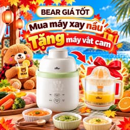 Máy Xay Ăn Dặm Bear 0.35L BFM-045KN Đa Năng Mini Tiện Lợi Bảo Hành 18 Tháng 1
