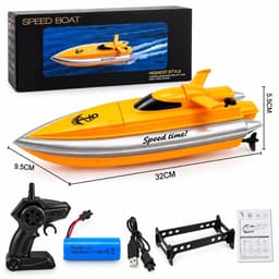 Thuyền đua  [ RC ]điều khiển từ xa tốc độ cao thân thuyền 32cm chống nước kín toàn diện, pin sạc lớn 7