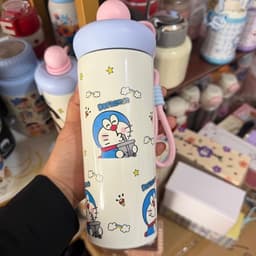 Cốc nước XCUP hình hoạt hình có dây đeo nắp vặn tiện mang theo cho bé 8