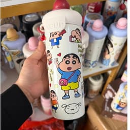 Cốc nước XCUP hình hoạt hình có dây đeo nắp vặn tiện mang theo cho bé 3