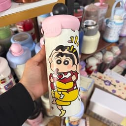 Cốc nước XCUP hình hoạt hình có dây đeo nắp vặn tiện mang theo cho bé 5