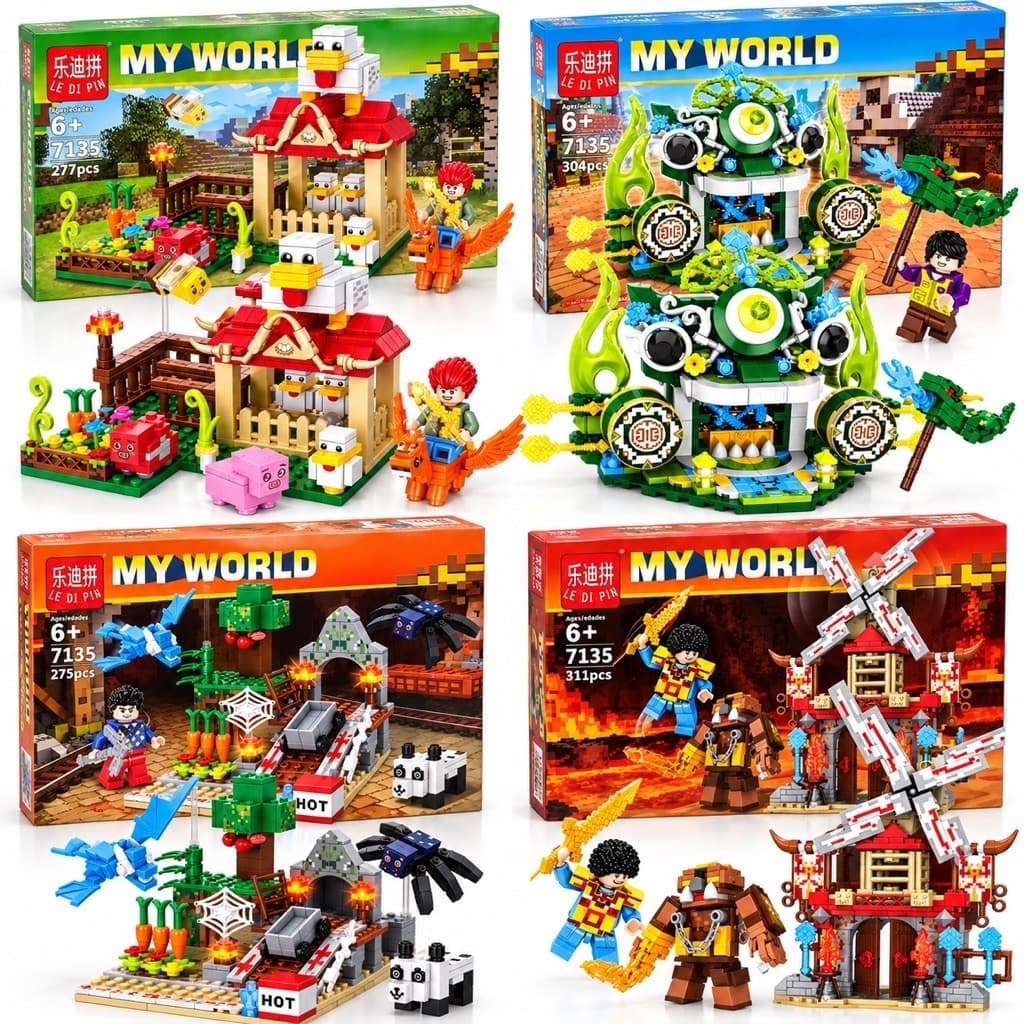 Đồ chơi lắp ráp my word 340 chi tiết , có khay đựng ,đồ chơi xếp hình , phát triển trí tuệ