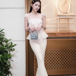 Set áo cánh tiên quần jeans loe trẻ trung ứng dụng dễ mặc 5