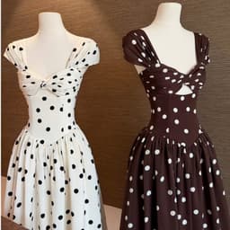 Đầm chấm bi cut xoắn nơ ngực dáng dài thanh lịch nhẹ nhàng 2