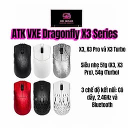 (HD Gear Store)Chuột Không Dây VXE X3 / X3 Pro / X3 Turbo - Mắt Đọc PAW3395, Siêu Nhẹ - Không Dây Chính Hãng 2