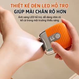Máy chà gót chân mini,tẩy da chết chà gót chân chai sần,sạc usb ,2 tốc độ,3 đầu mài thay thế 2