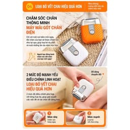 Máy chà gót chân mini,tẩy da chết chà gót chân chai sần,sạc usb ,2 tốc độ,3 đầu mài thay thế 5