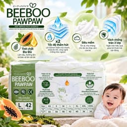 Tã /Bỉm Beeboo PawPaw Công Nghệ Nhật Bản Tã Dán Tã Quần Thoáng Khí Cho Bé Đủ Size 6