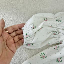 Áo baby doll phối cổ ren cho bé gái 3