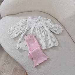 Áo baby doll phối cổ ren cho bé gái 5