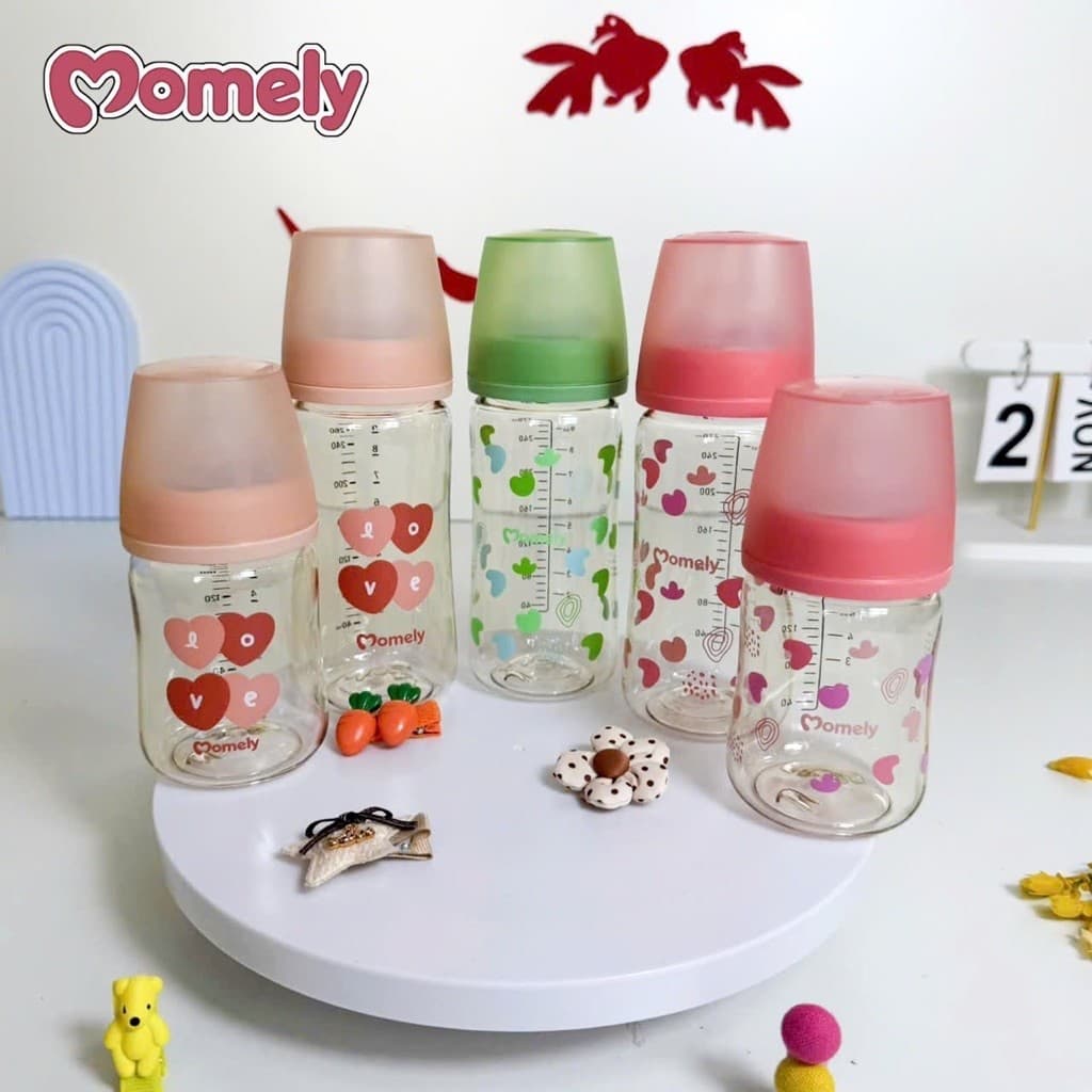 Bình Sữa Momely PPSU Cổ Rộng Cho Bé Yêu