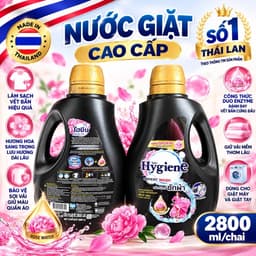 [ CHUẨN THÁI ] NƯỚC GIẶT ĐẬM ĐẶC HYGIENE THÁI LAN CAN 2800ml(2L8)- MÀU TRẮNG/ĐEN/XANH 2