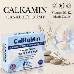 Canxi Hữu Cơ Nhập Mỹ CALKAMIN D3K2 Giúp Xương, Răng Chắc Khỏe, Hỗ Trợ Phát Triền Chiều Cao( Hộp 30 viên) 1