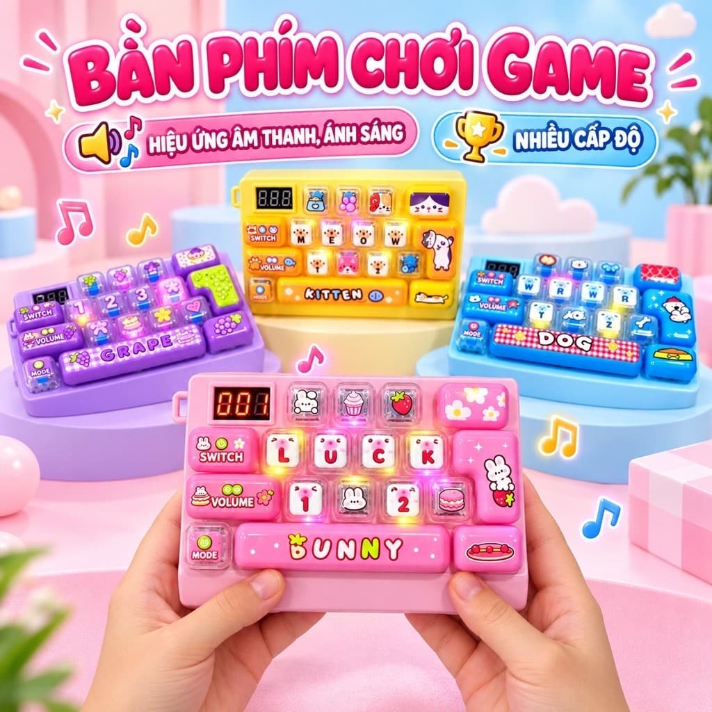 Đồ Chơi Máy Chơi Game Bàn Phím Đẩy Nhanh, Giảm Căng Thẳng, Thử Thách Phối Hợp Tay Mắt
