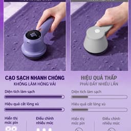 Máy cắt lông xù chính hãng ChiGo -màn hình led thông minh 3 cấp độ sạc,sạc tepy-c lưỡi dao 6 cánh 9