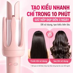 MÁY UỐN TÓC XOĂN TỰ ĐỘNG CHIGO 32MM – 3 MỨC NHIỆT – ĐẦU UỐN PHỦ GỐM CAO CẤP – THIẾT KẾ CHỐNG BỎNG 5