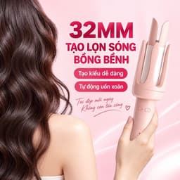 MÁY UỐN TÓC XOĂN TỰ ĐỘNG CHIGO 32MM – 3 MỨC NHIỆT – ĐẦU UỐN PHỦ GỐM CAO CẤP – THIẾT KẾ CHỐNG BỎNG 3