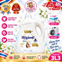 [CHUẨN THÁI] NƯỚC XẢ VẢI ĐẬM ĐẶC HYGIENE NỘI ĐỊA THÁI LAN CAN 3300ML(3L3) 8