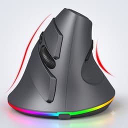 Chuột Không Dây Bluetooth + Usb Receive 2.4 Công Thái Học RICHTECH - MX101, 3 Mức DPI, Êm, Led RGB 3