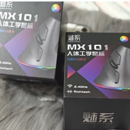 Chuột Không Dây Bluetooth + Usb Receive 2.4 Công Thái Học RICHTECH - MX101, 3 Mức DPI, Êm, Led RGB 2