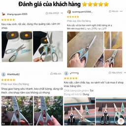 Kéo Nhà Bếp Đa Năng Cao Cấp Thép Không Gỉ, Kéo Cắt Tôm Cua Gà Vịt, Kẹp Quả Óc Chó, Tay Cầm Chống Trượt Nắp Đậy An Toàn 2