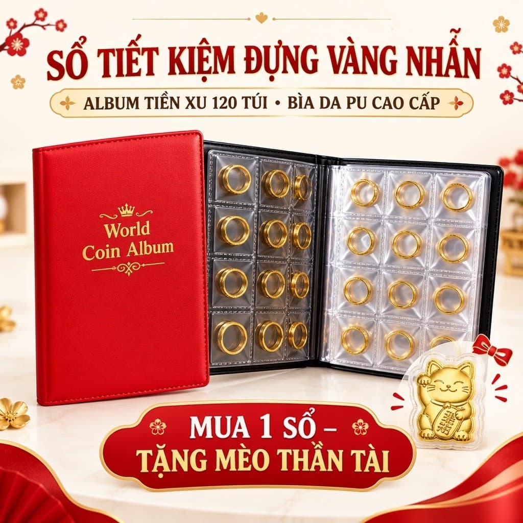 Sổ đựng tiền xu, v àng , đựng tiền tiết kiệm, album sưu tâp.