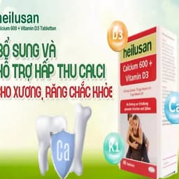 Heilusan Calcium 600 + Vitamin D3 ( Hộp 48 viên )- Hỗ trợ hấp thụ canxi giúp răng và xương chắc khoẻ 2