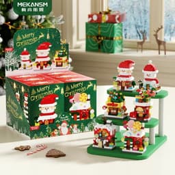 Bộ Lắp Ghép 6in1 Chủ Đề Noel Giáng Sinh, Đồ Chơi Xếp Hình Ông Già Noel Người Tuyết, Quà Tặng Cho Bé 1