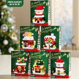 Bộ Lắp Ghép 6in1 Chủ Đề Noel Giáng Sinh, Đồ Chơi Xếp Hình Ông Già Noel Người Tuyết, Quà Tặng Cho Bé 5