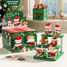 Bộ Lắp Ghép 6in1 Chủ Đề Noel Giáng Sinh, Đồ Chơi Xếp Hình Ông Già Noel Người Tuyết, Quà Tặng Cho Bé 6