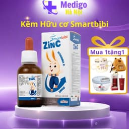 (Quà tặng bé )Kẽm hữu cơ Smartbibi Zinc bổ sung vitamin C giúp bé ăn ngon, giảm ốm vặt 30ml-medigo 1