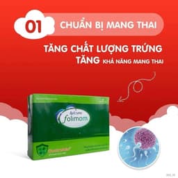 Viên uống bổ trứng đều kinh Avisure Folimom hỗ trợ bổ trứng cho phụ nữ chuẩn bị mang thai 30 viên 1