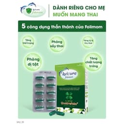 Viên uống bổ trứng đều kinh Avisure Folimom hỗ trợ bổ trứng cho phụ nữ chuẩn bị mang thai 30 viên 2
