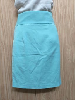 [2hand] Set áo blazer cúc cài + chân váy nâu be/ xanh ngọc size S 8