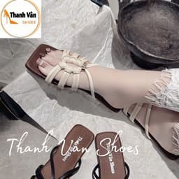 (X0196) Dép bệt nữ quai dây mảnh kéo khoá_Thanh Vân Shoes_Dép nữ/dép thời trang 2