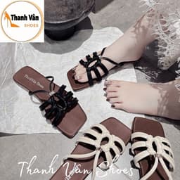 (X0196) Dép bệt nữ quai dây mảnh kéo khoá_Thanh Vân Shoes_Dép nữ/dép thời trang 7