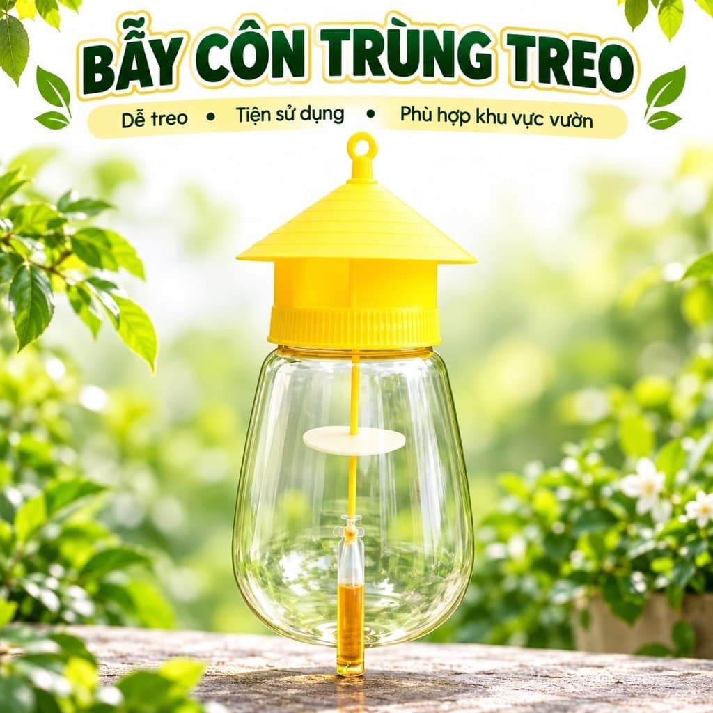 bẫy ruồi vàng kèm tuýp thuốc bẫy