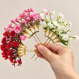 Trâm Cài Tóc Hoa Đỏ Dáng Cành Phong Cách Cổ Trang, Phụ Kiện Tóc Búi Mặc Áo Dài Tết CEM Xinh 3