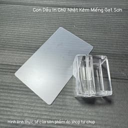 Con Dấu In Chữ Nhật Kèm Miếng Gạt Sơn Sử Dụng Làm Nail Chuyên Nghiệp - Hoangquy.233 6