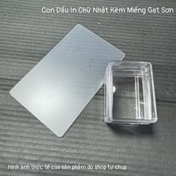 Con Dấu In Chữ Nhật Kèm Miếng Gạt Sơn Sử Dụng Làm Nail Chuyên Nghiệp - Hoangquy.233 2