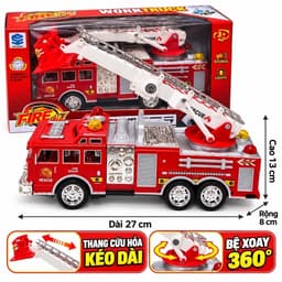 Xe cứu hoả , xe cứu thuơng đồ chơi chạy pin , có đèn ,nhạc xe cứu hoả 5