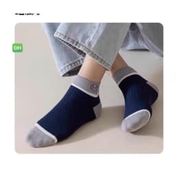 Tất Nam Cổ Ngắn Cotton Co Giãn Họa Tiết Núi Phú Sĩ Đan Lưới Thoáng Khí Chống Trượt Bo Chun Freesize 7